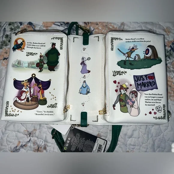 Loungefly Robin Hood Book Crossbody Bag - Picture 12 of 14
